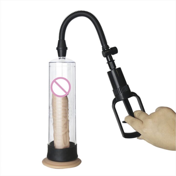 Penis boyutunu artırmaya yardımcı olmak için el pompalı vakum pompası